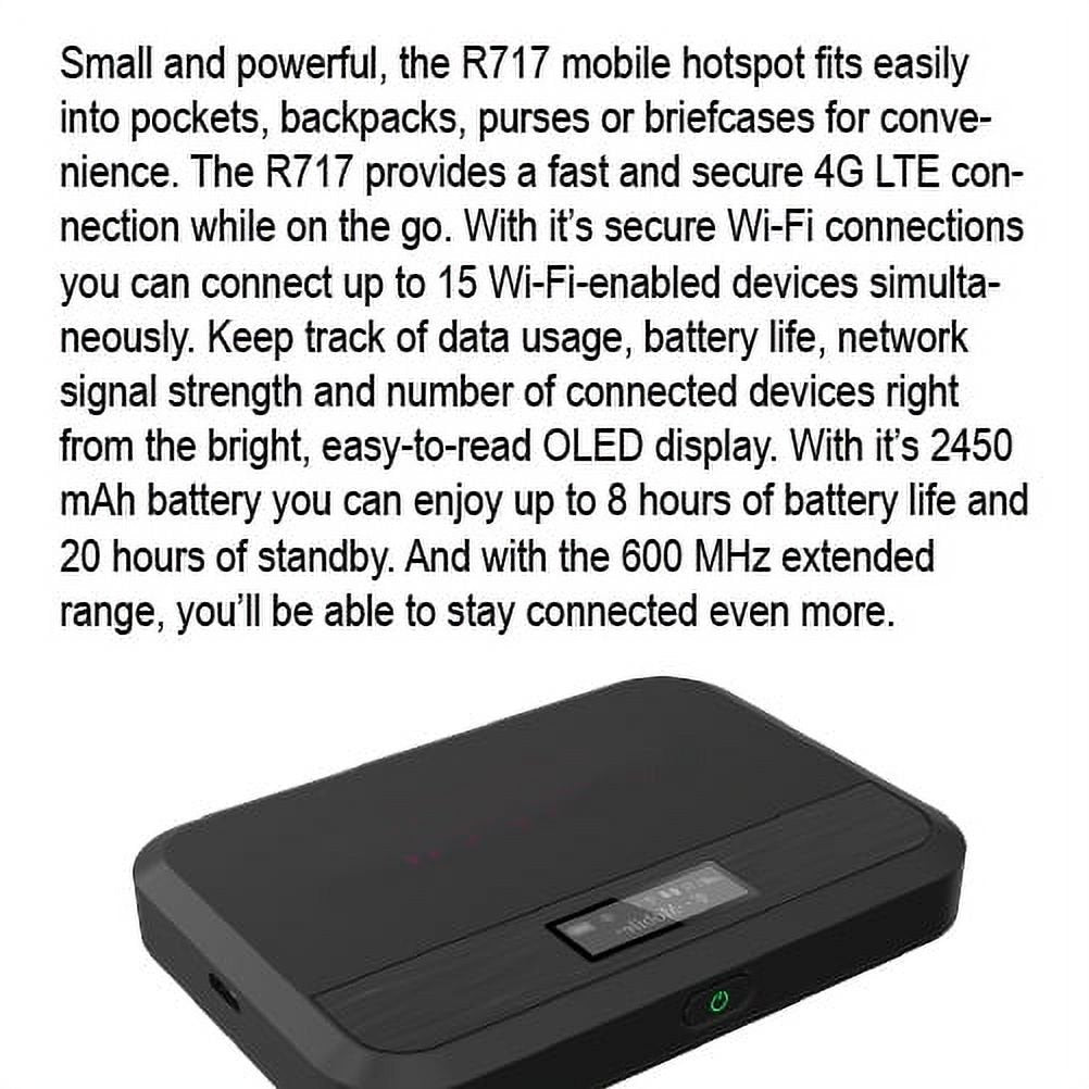 Franklin Wireless R717 4G LTE On the Go Mobile Hotspot T-Mobile Compatible MIFI Franklin Wireless R717 4G LTE On the Go Mobile Hotspot T-Mobile Compatible MIFI